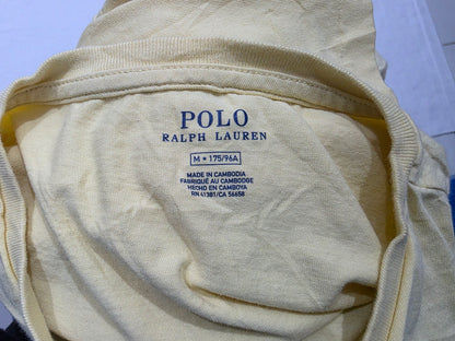 Playera Ralph Lauren Mediana Amarillo Pony Azul Claro (Usado)
