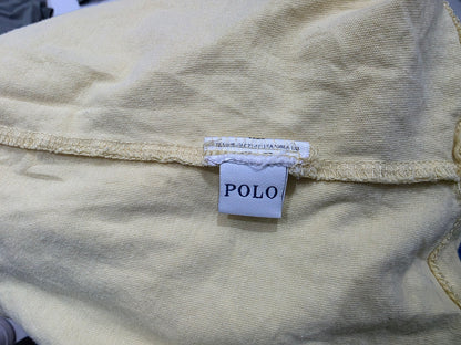 Playera Ralph Lauren Mediana Amarillo Pony Azul Claro (Usado)