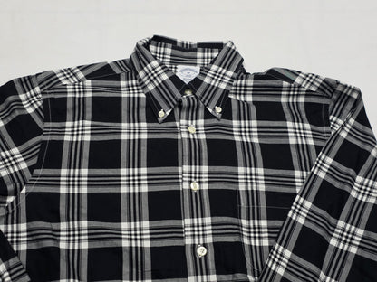 Camisa Brooks Brothers Mediana M Regent Cuadro Negro Blanco (Usado)