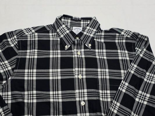 Camisa Brooks Brothers Mediana M Regent Cuadro Negro Blanco (Usado)