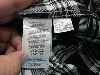 Camisa Brooks Brothers Mediana M Regent Cuadro Negro Blanco (Usado)