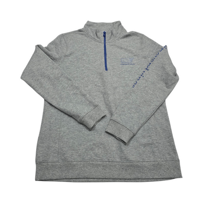 Sudadera Vineyard Vines Grande L Gris Claro Cierre Corto (Usado)