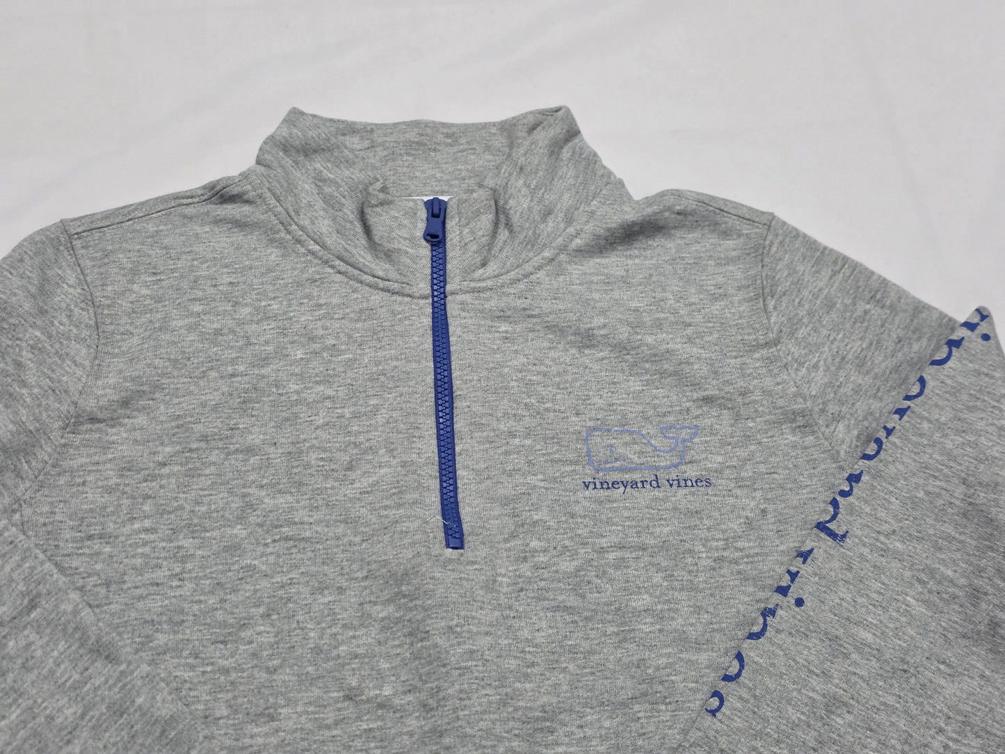Sudadera Vineyard Vines Grande L Gris Claro Cierre Corto (Usado)