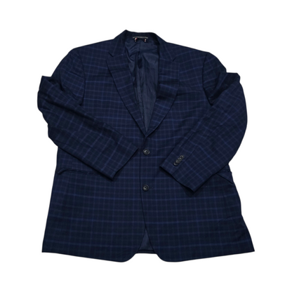 Saco Tommy Hilfiger 44r Cuadro Azul Marino (Usado)