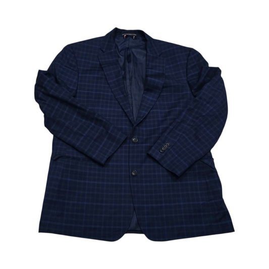 Saco Tommy Hilfiger 44r Cuadro Azul Marino (Usado)