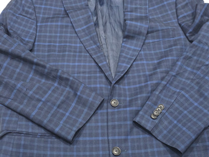 Saco Tommy Hilfiger 44r Cuadro Azul Marino (Usado)