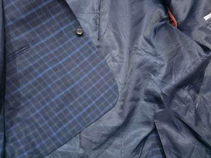 Saco Tommy Hilfiger 44r Cuadro Azul Marino (Usado)