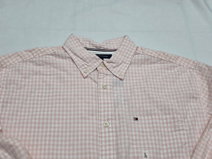 Camisa Tommy Hilfiger Grande L Classic Fit cuadro rosa (NUEVO)