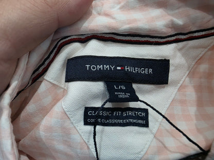 Camisa Tommy Hilfiger Grande L Classic Fit cuadro rosa (NUEVO)