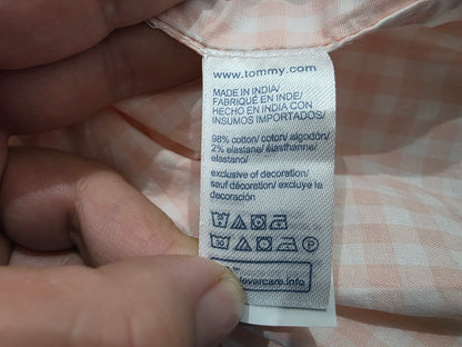 Camisa Tommy Hilfiger Grande L Classic Fit cuadro rosa (NUEVO)