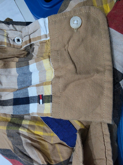 Camisa Tommy Hilfiger Grande L Slimfit Cuadro Cafe (Usado)