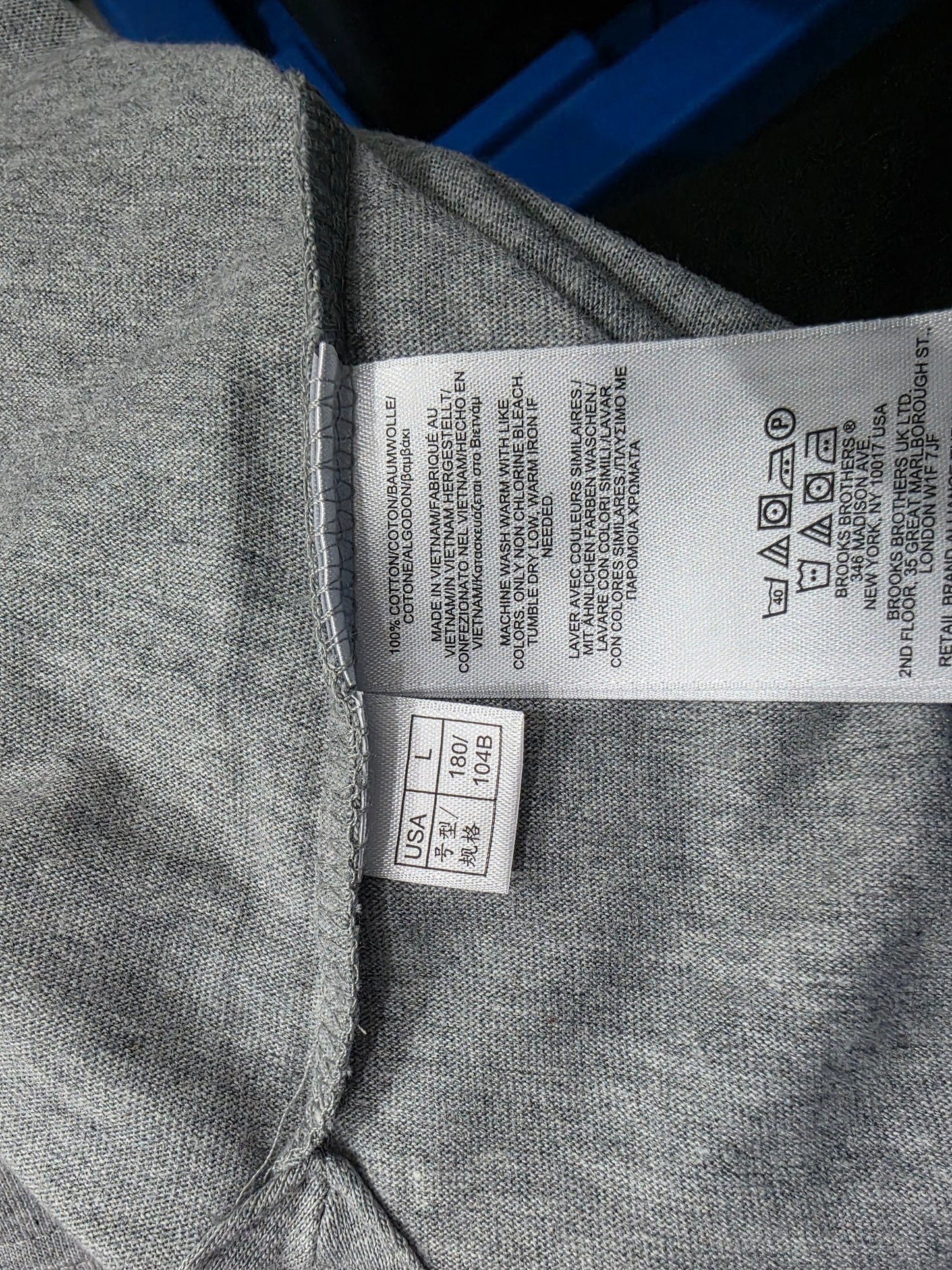 Playera Brooks brothers Grande L Gris (NUEVA)
