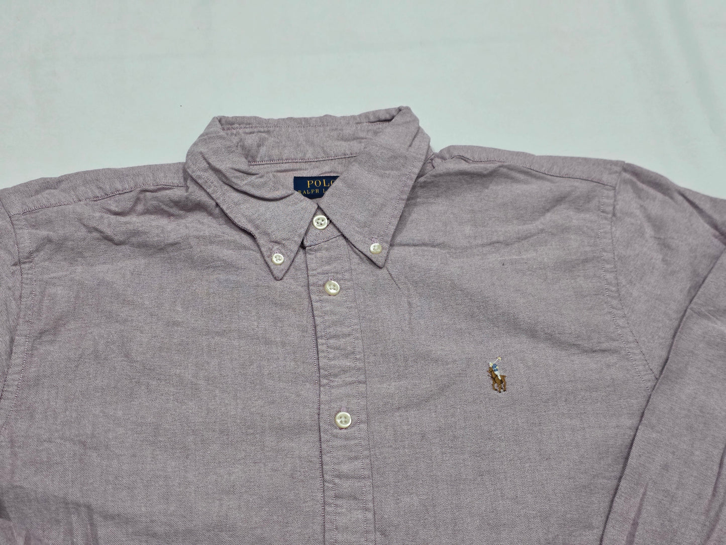 Camisa Ralph Lauren Grande L Classic Fit Vino Pony Colores (Usado)