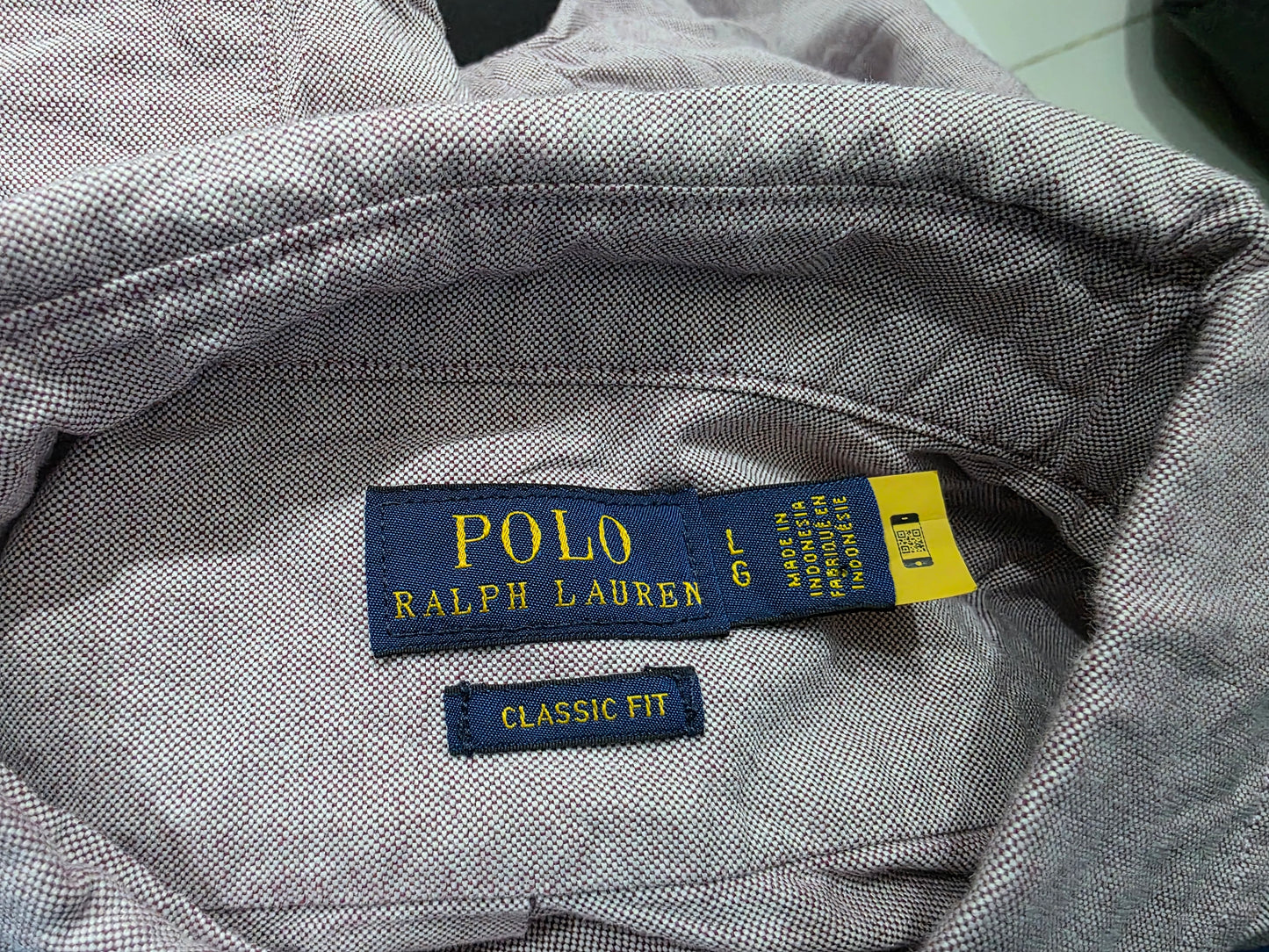 Camisa Ralph Lauren Grande L Classic Fit Vino Pony Colores (Usado)
