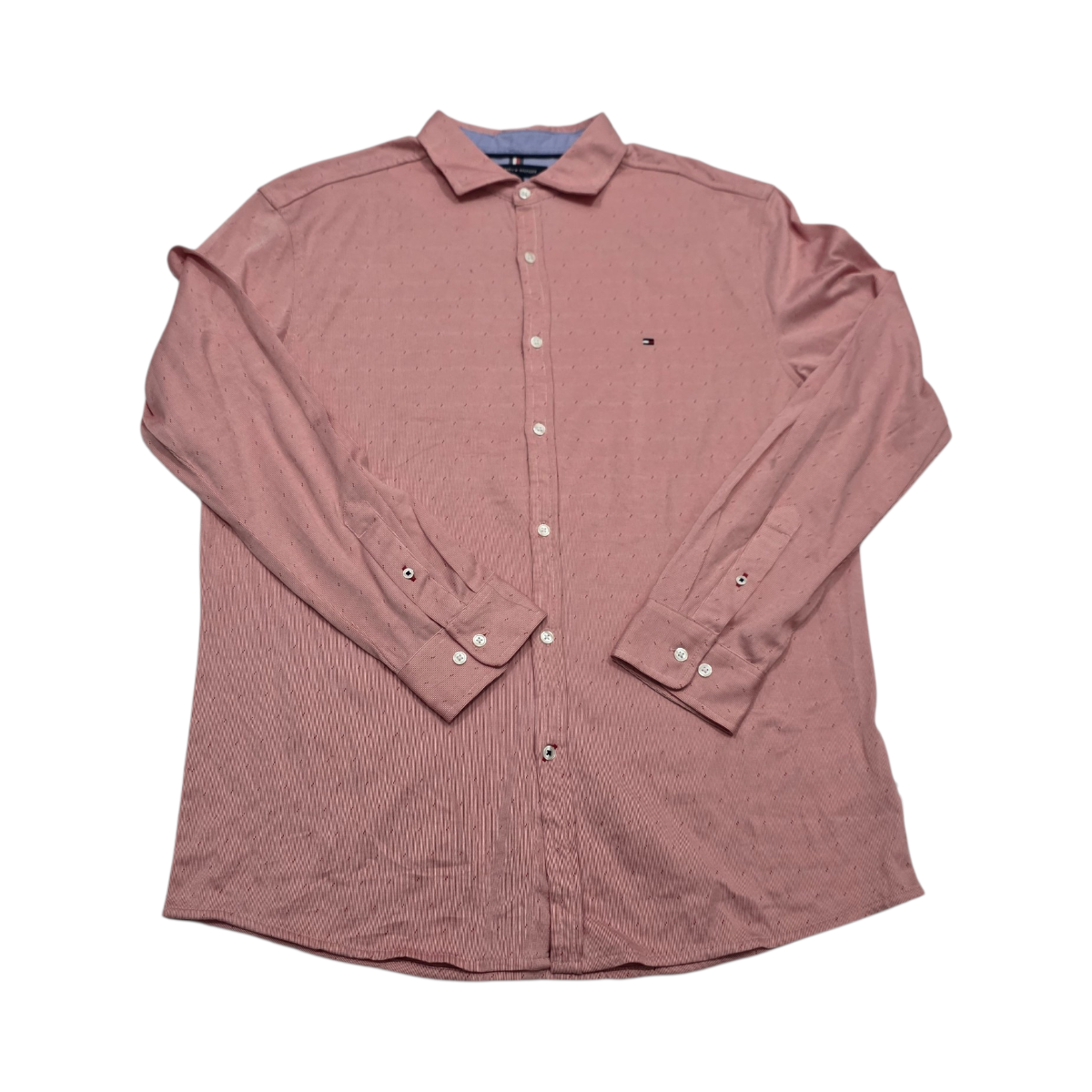Camisa Tommy Hilfiger Xgrande Slimfit Rojo Y Blanco (Usado)