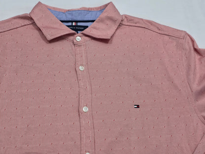 Camisa Tommy Hilfiger Xgrande Slimfit Rojo Y Blanco (Usado)