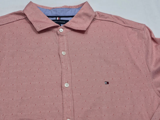 Camisa Tommy Hilfiger Xgrande Slimfit Rojo Y Blanco (Usado)
