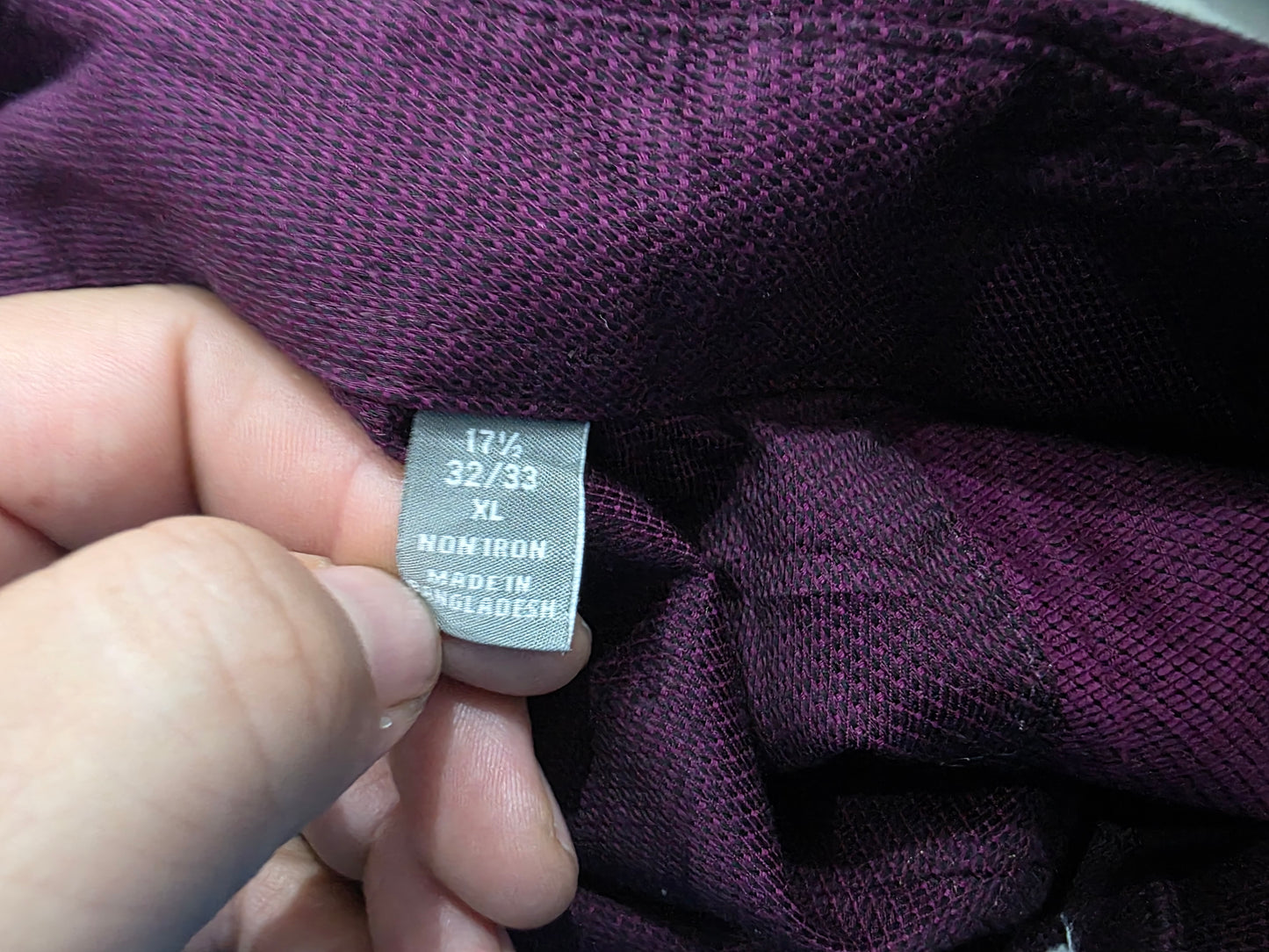 Camisa Michael Kors Xgrande Regular Vino Tinto 17 1/5 32-33 (Usado)