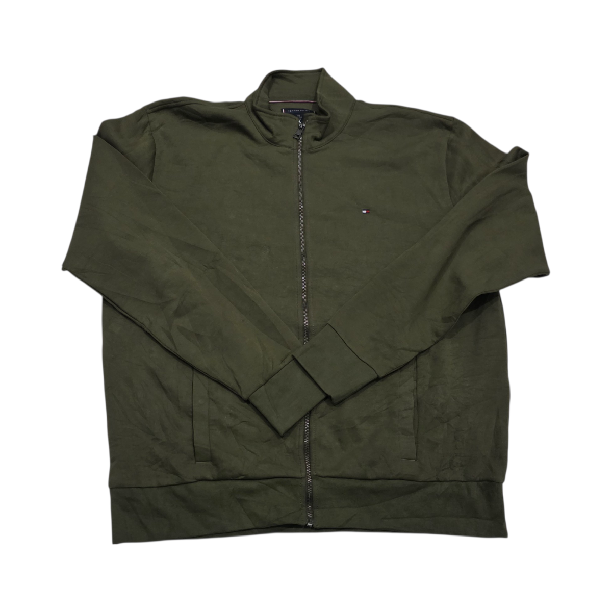 Sudadera Tommy Hilfiger 2xl Verde Cierre (Usado)