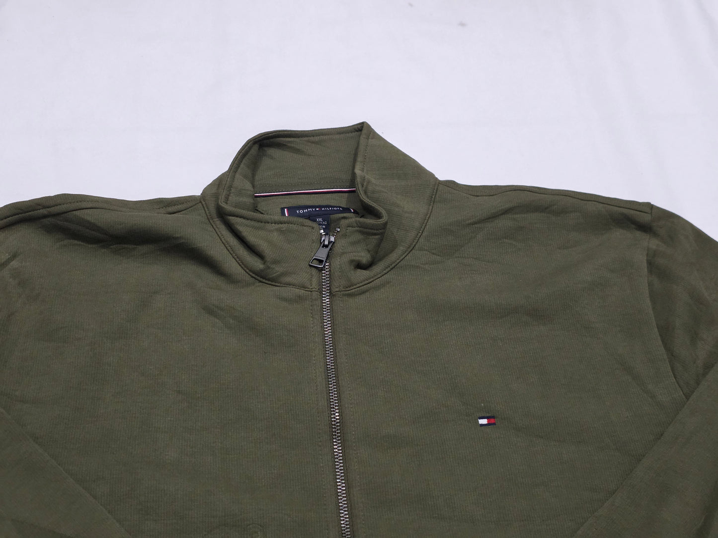 Sudadera Tommy Hilfiger 2xl Verde Cierre (Usado)