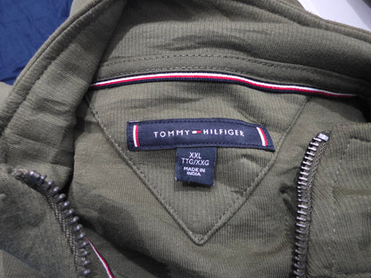 Sudadera Tommy Hilfiger 2xl Verde Cierre (Usado)