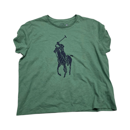 Playera Ralph Lauren 2xl Verde Deslavado Big Pony (Usado)