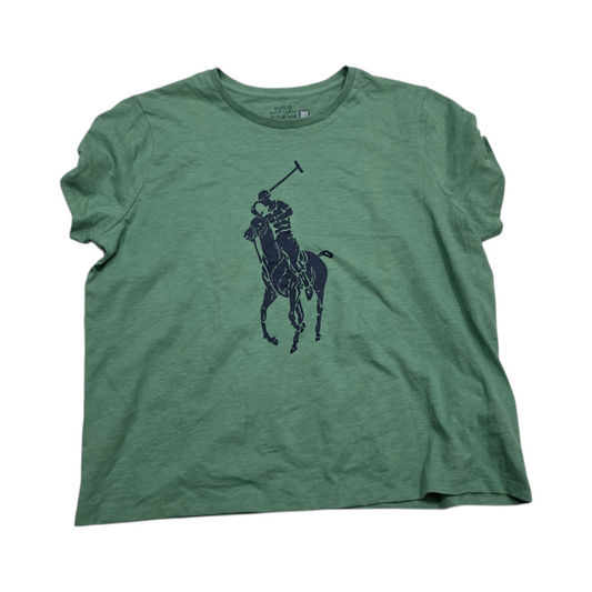 Playera Ralph Lauren 2xl Verde Deslavado Big Pony (Usado)