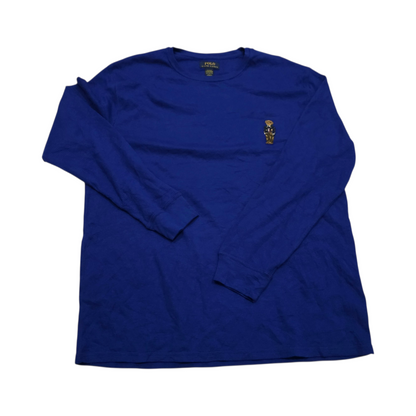 Playera Manga Larga Ralph Lauren Bear Xgrande 2xl Azul (NUEVO)