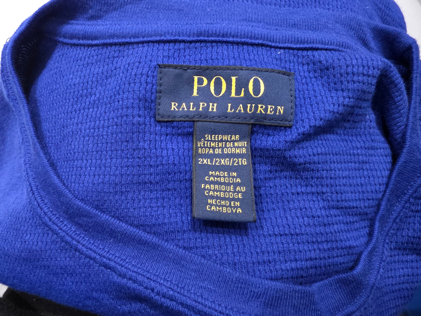 Playera Manga Larga Ralph Lauren Bear Xgrande 2xl Azul (NUEVO)