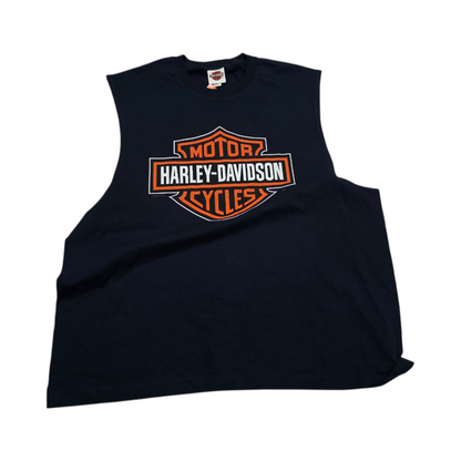 Playera Sin Mangas Harley Davidson 2xl Negro Myrtle Azul (NUEVO)