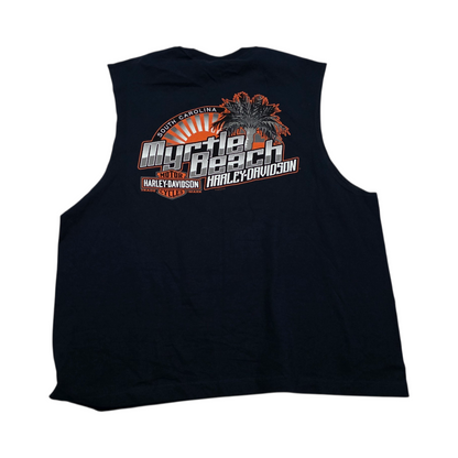 Playera Sin Mangas Harley Davidson 2xl Negro Myrtle Azul (NUEVO)