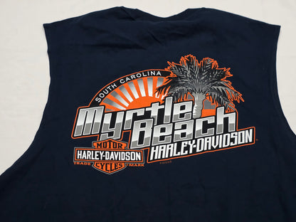 Playera Sin Mangas Harley Davidson 2xl Negro Myrtle Azul (NUEVO)