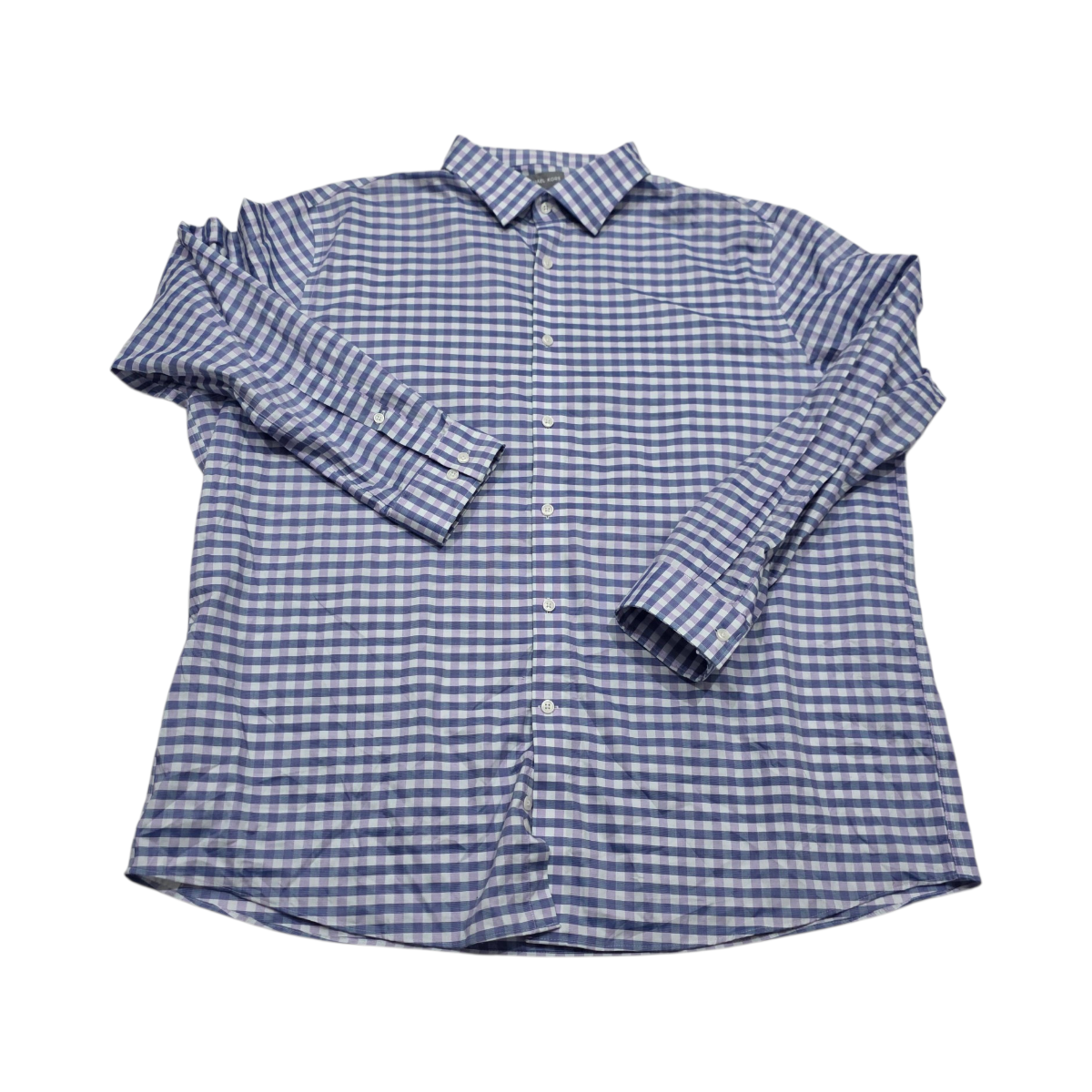 Camisa Michael Kors 2xl 18 1/2 34-35 Regular Fit Cuadro Azul (Usado)