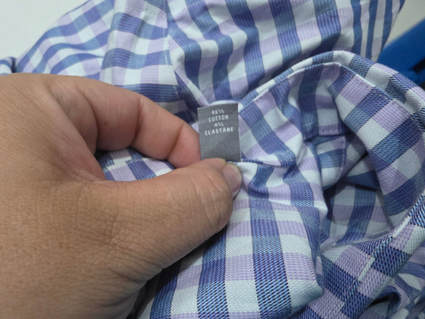 Camisa Michael Kors 2xl 18 1/2 34-35 Regular Fit Cuadro Azul (Usado)