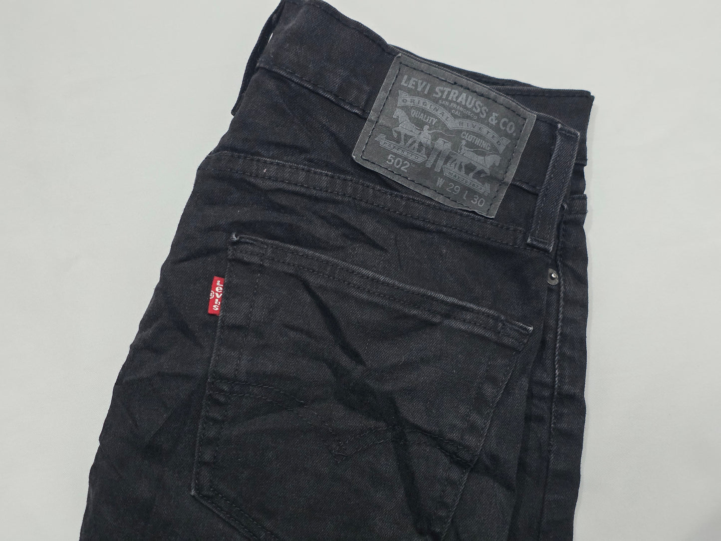 Pantalon Slimfit Levis 502 29x30 Negro (Usado)
