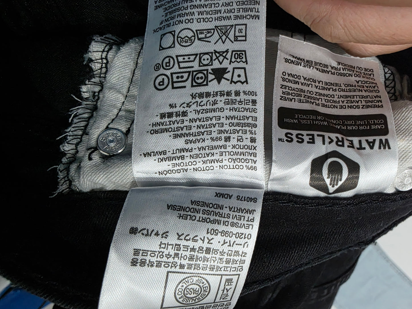 Pantalon Slimfit Levis 502 29x30 Negro (Usado)