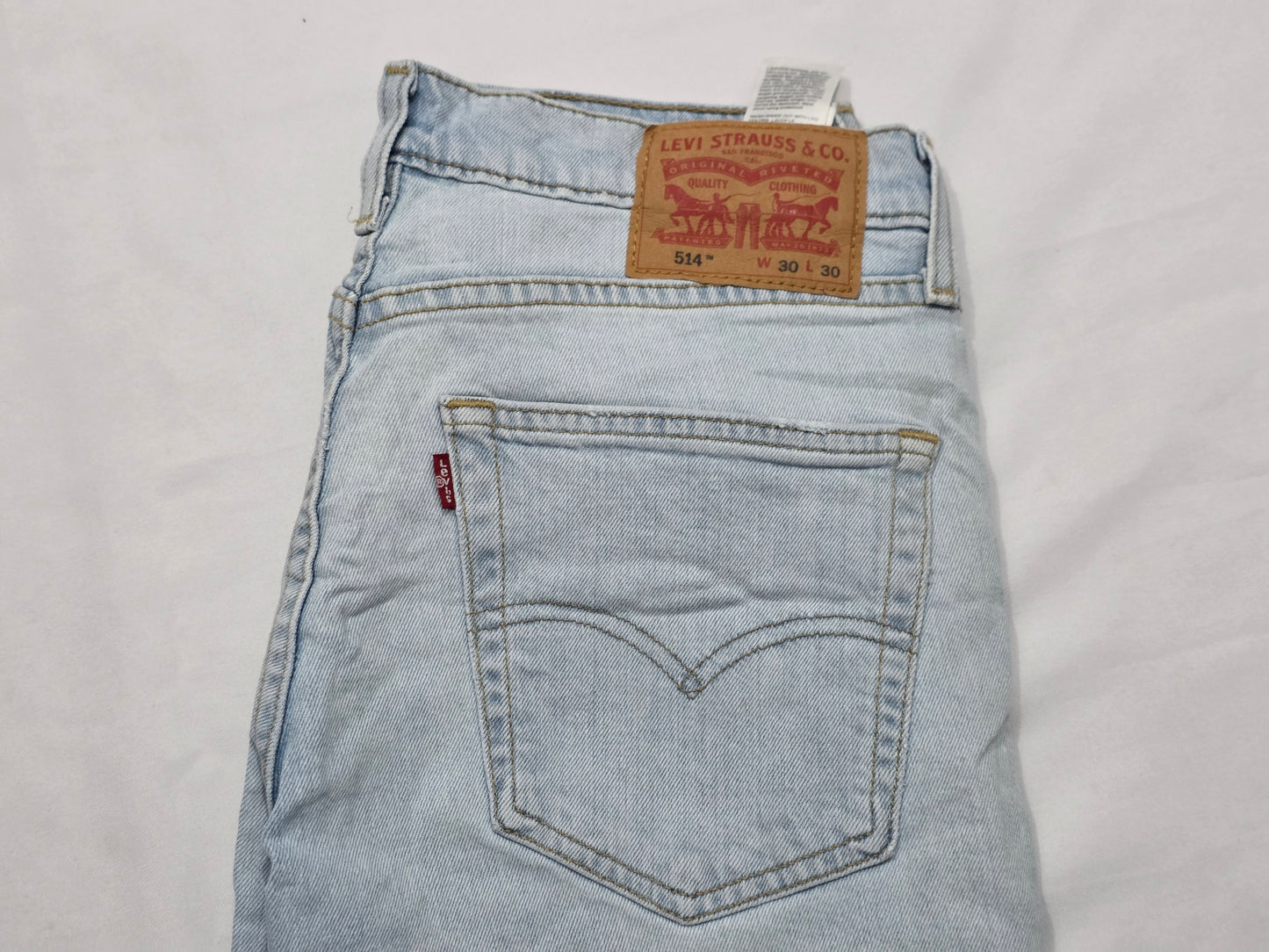 Pantalon Recto Levis 514 30x30 Azul Claro (Usado)