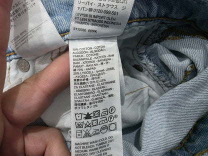 Pantalon Recto Levis 514 30x30 Azul Claro (Usado)