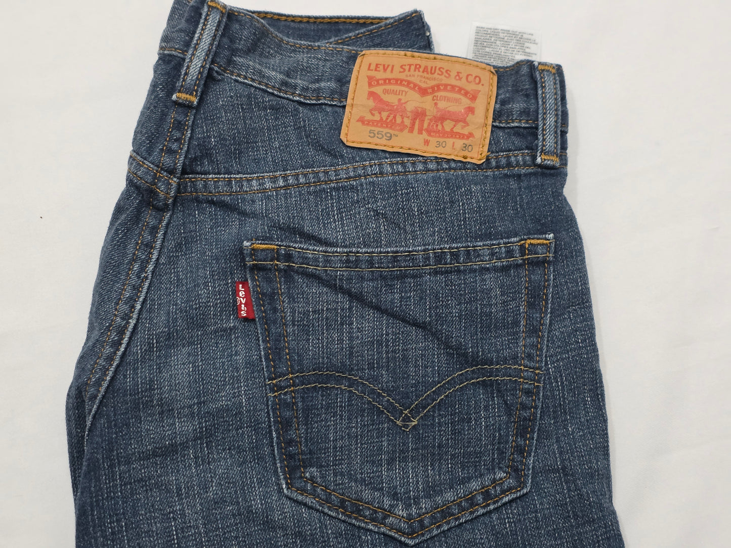 Pantalon Recto Bota Levis 559 30x30 Azul (Usado)