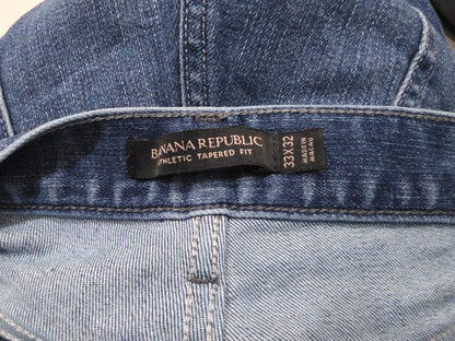 Pantalon Athletic Tapared Fit Banana Republic 33x32 Azul (Usado)