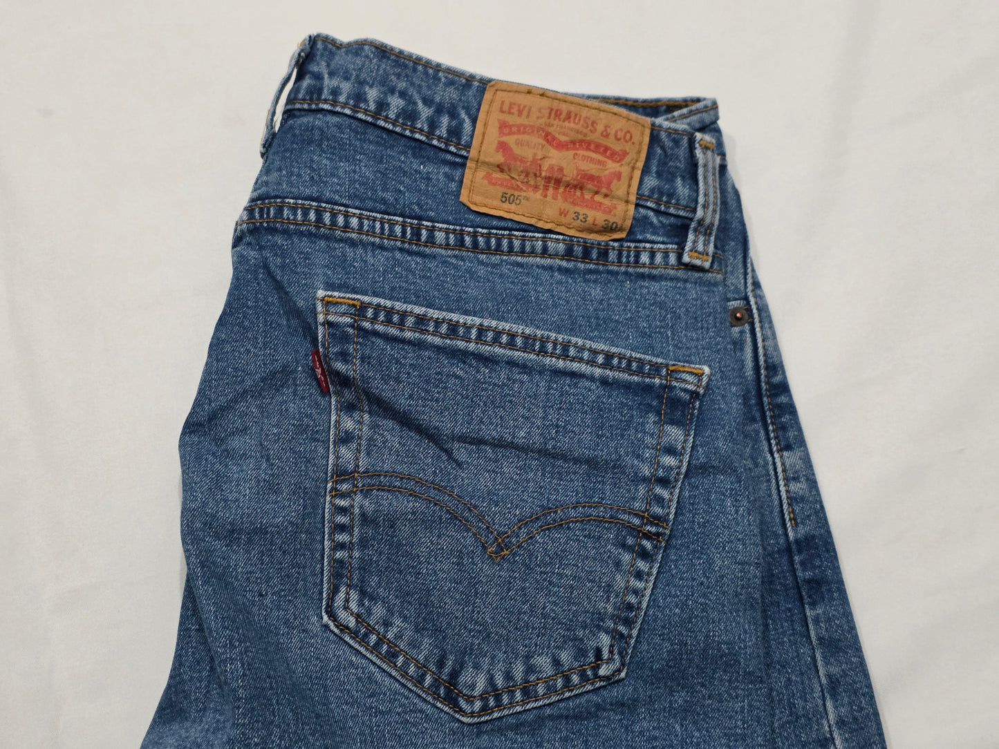 Pantalon Recto Levis 505 33x30 Azul (Usado)