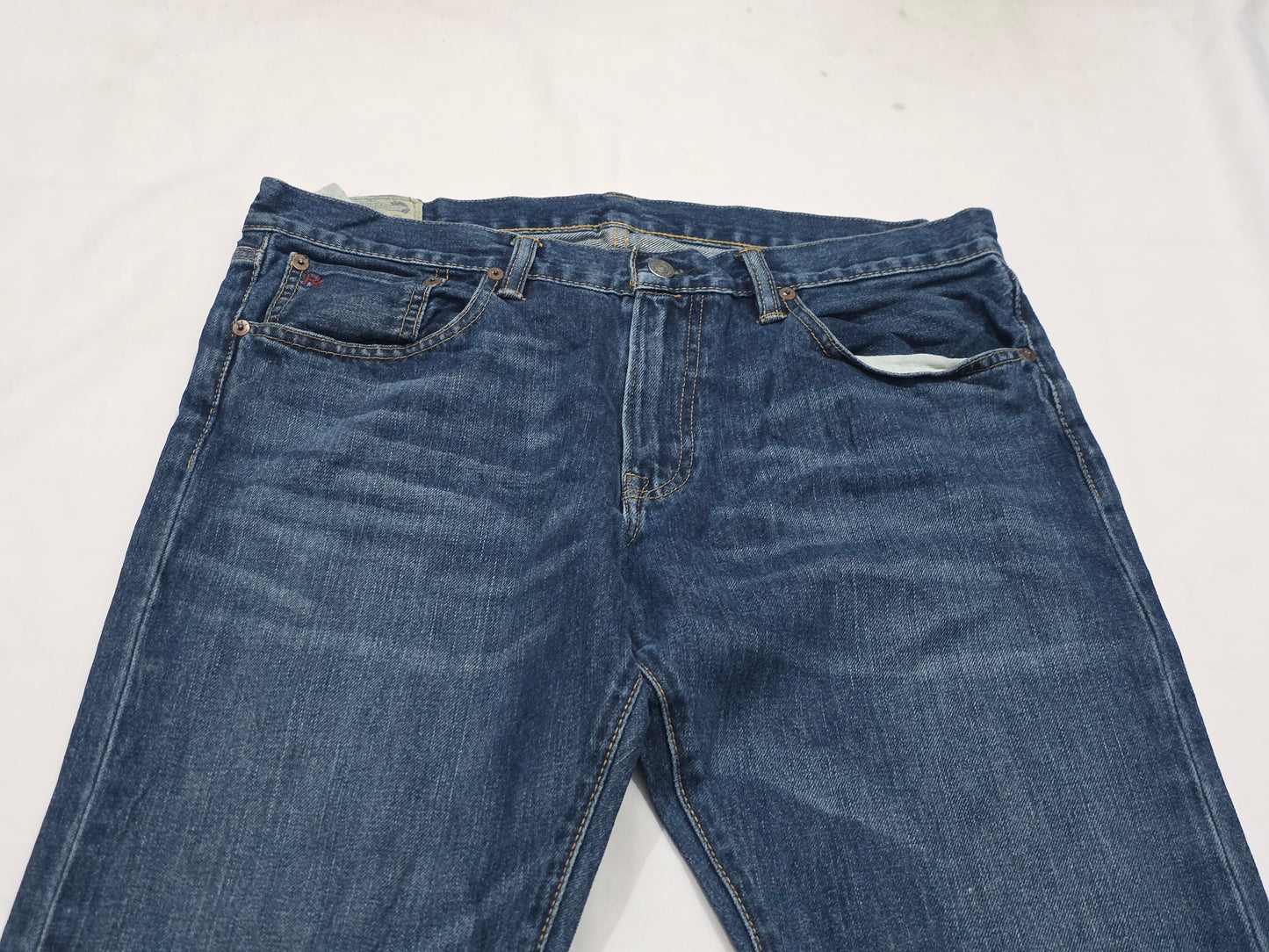 Pantalon Recto Ralph Lauren 33x32 Azul (Usado)
