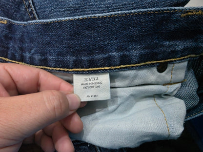 Pantalon Recto Ralph Lauren 33x32 Azul (Usado)