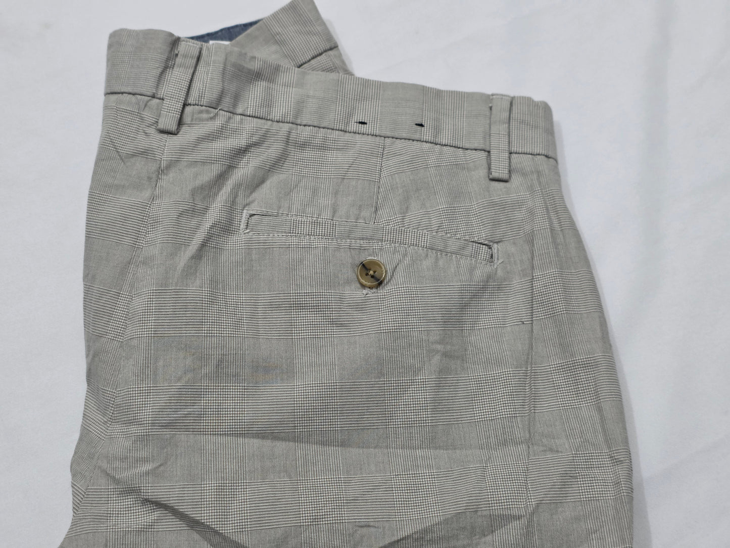 Pantalon Slimfit Banana Republic 33x32 Cuadro Cafe (Usado)