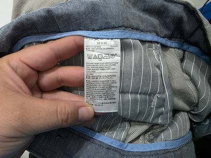 Pantalon Slimfit Banana Republic 33x32 Cuadro Cafe (Usado)