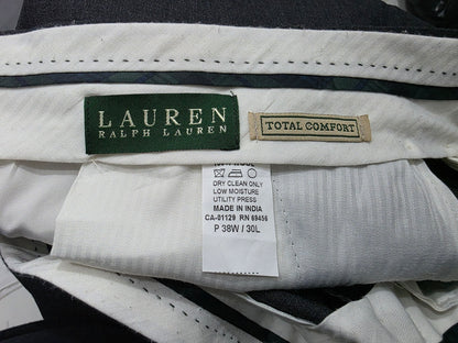 Pantalon Total Confort Recto Ralph Lauren 38x30 Gris (Usado)