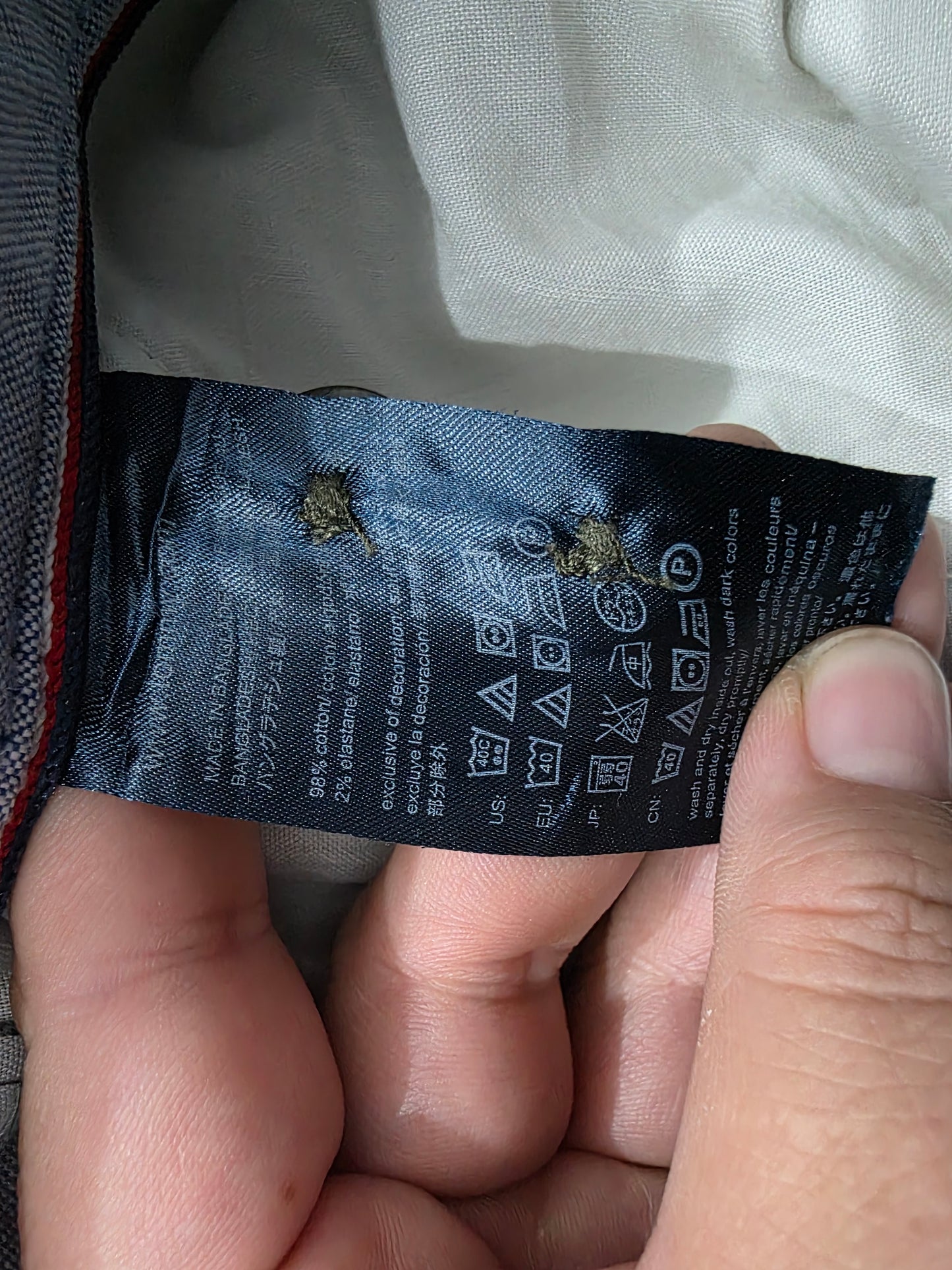 Pantalon Custom Tailoted Tommy Hilfiger 38x34 Gris (Usado)