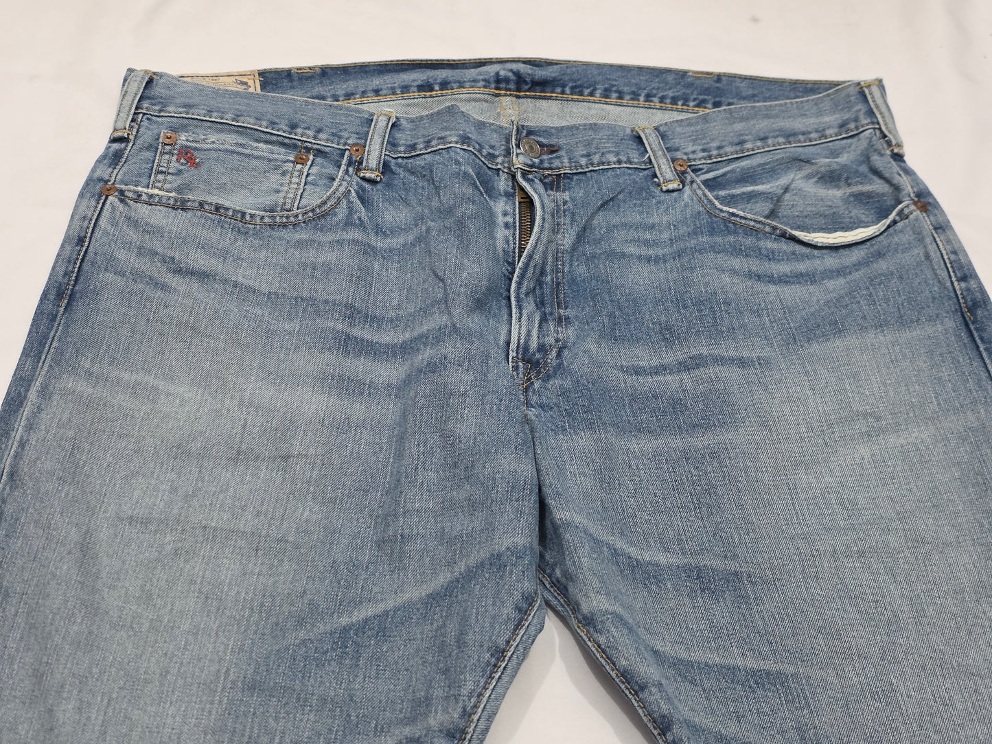 Pantalon Recto Relaxed Ralph Lauren 40x32 Azul (Usado)