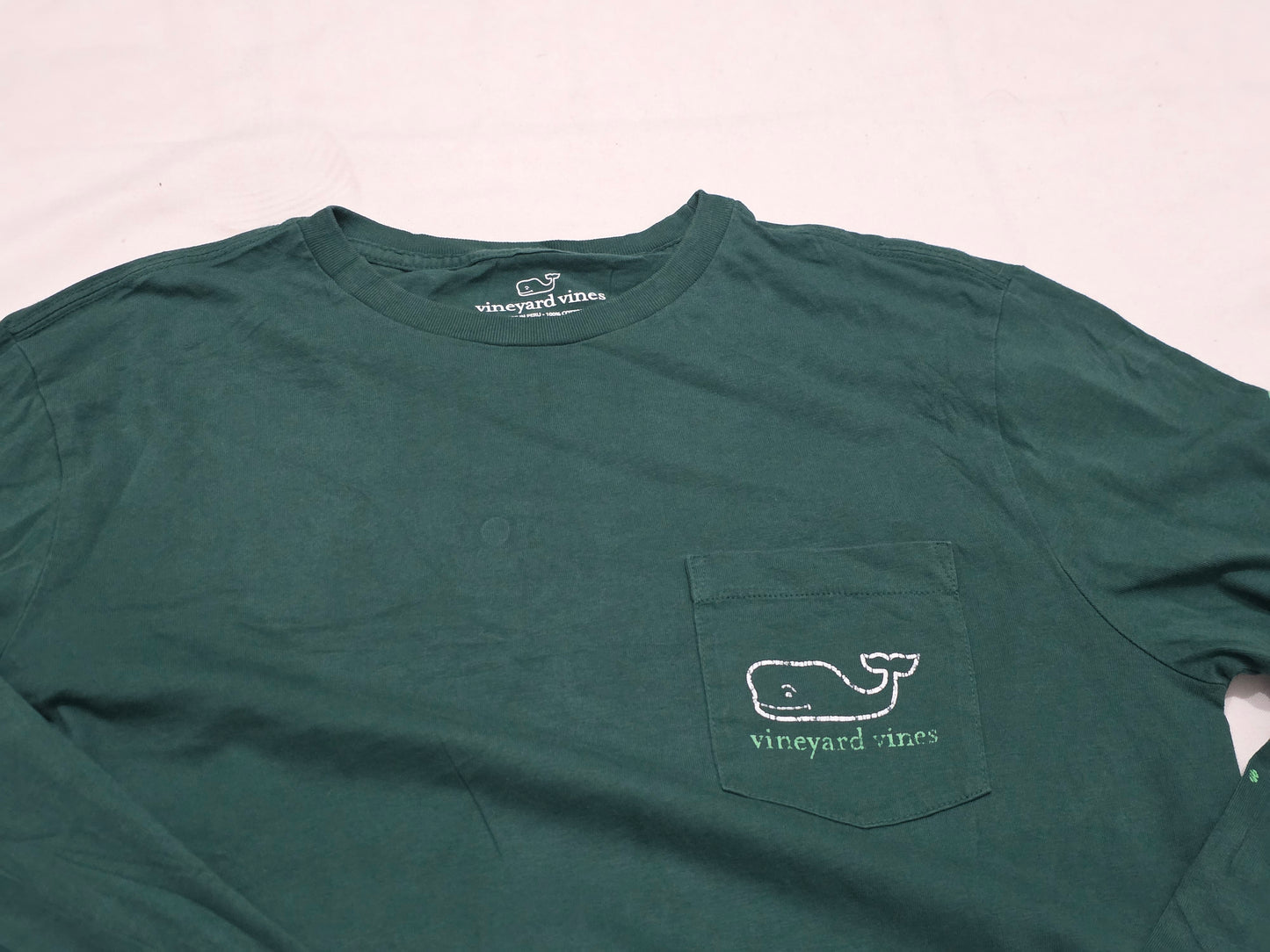 Playera Manga Larga Vineyard Vines Xchico Xs Verde (Usado)