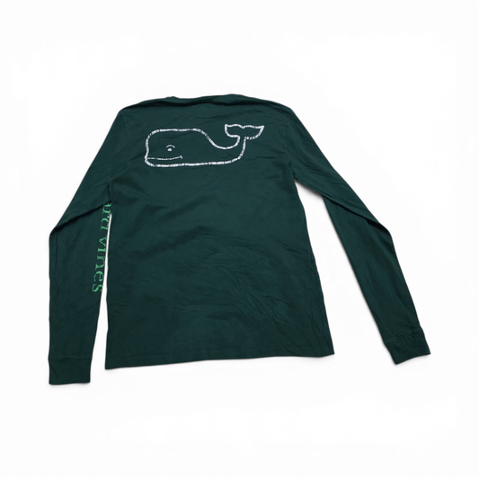 Playera Manga Larga Vineyard Vines Xchico Xs Verde (Usado)
